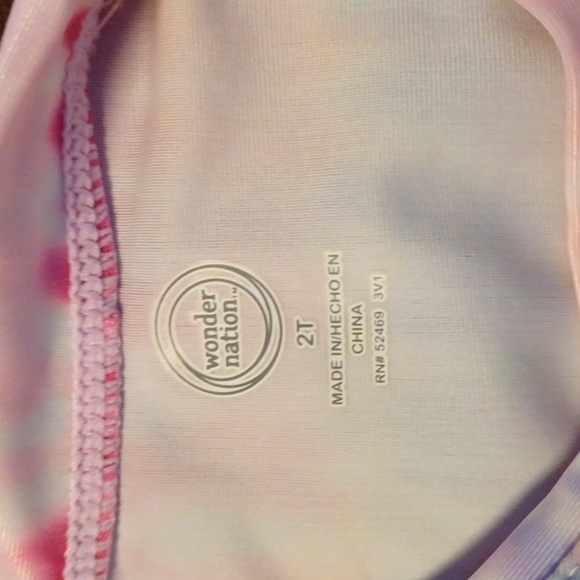 WONDER NATION, TWO PIECE, LONG SLEEVE, BATHING SUIT SIZE 2T. - Picture 8 of 9